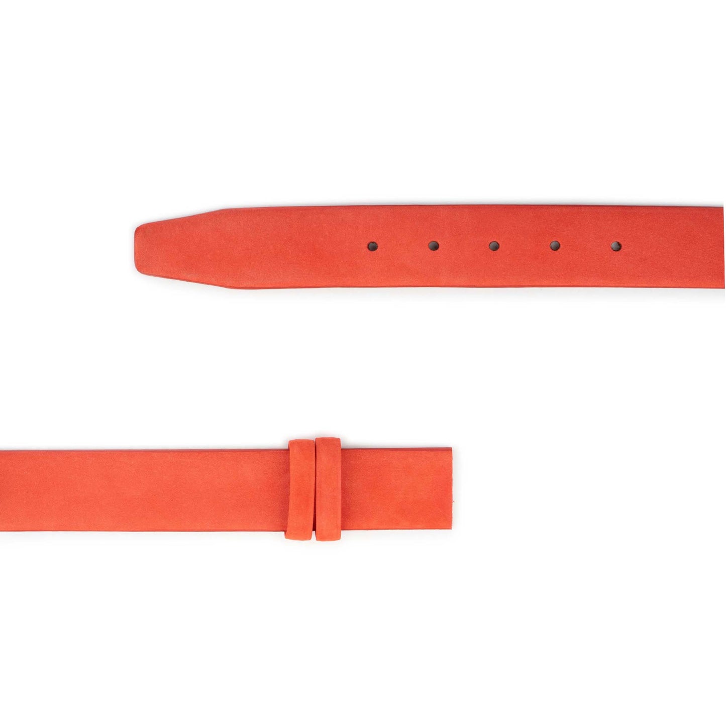 Red Soft Nubuck Leather Belt Strap For Cartier Buckles