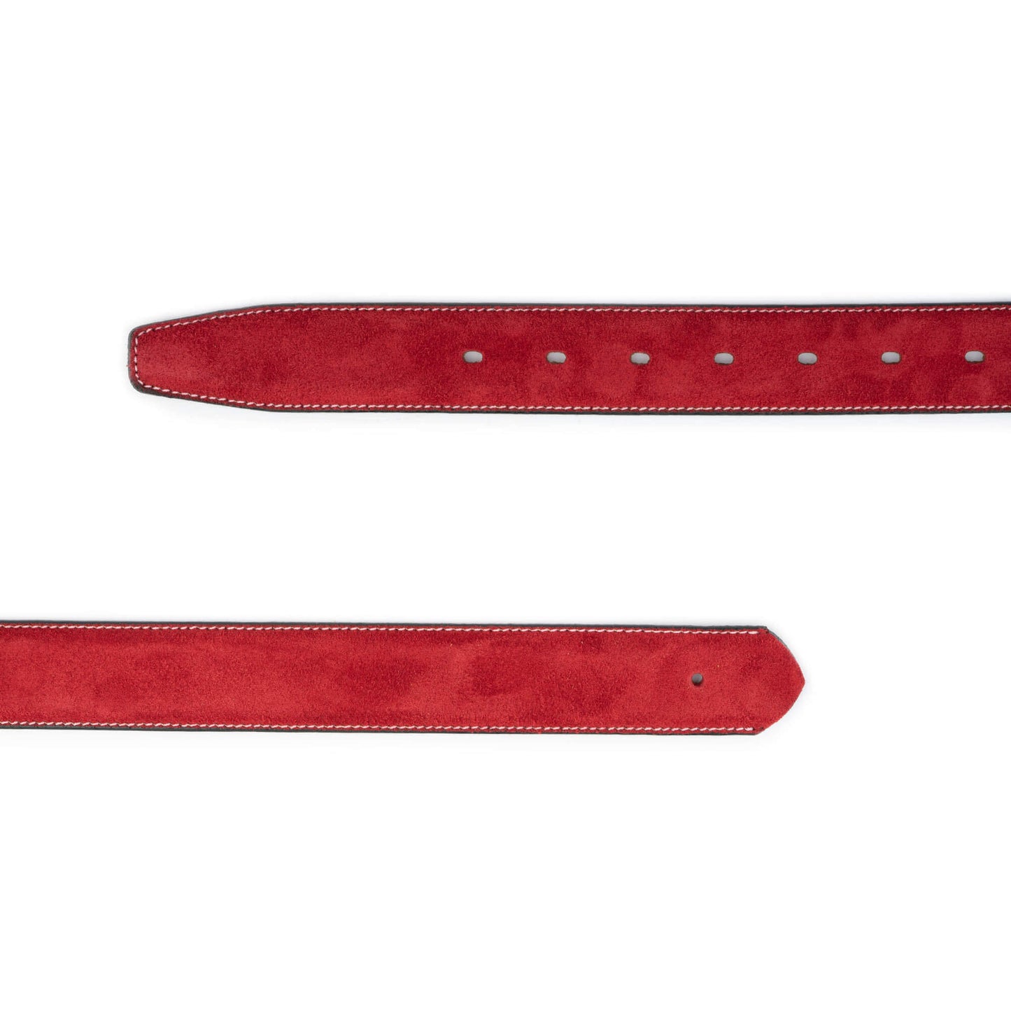 Red Suede Leather Belt Strap Womens for Cartier Buckle Replacement