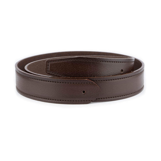 Dark Brown Leather Belt Strap Mens for Montblanc Buckle Replacement