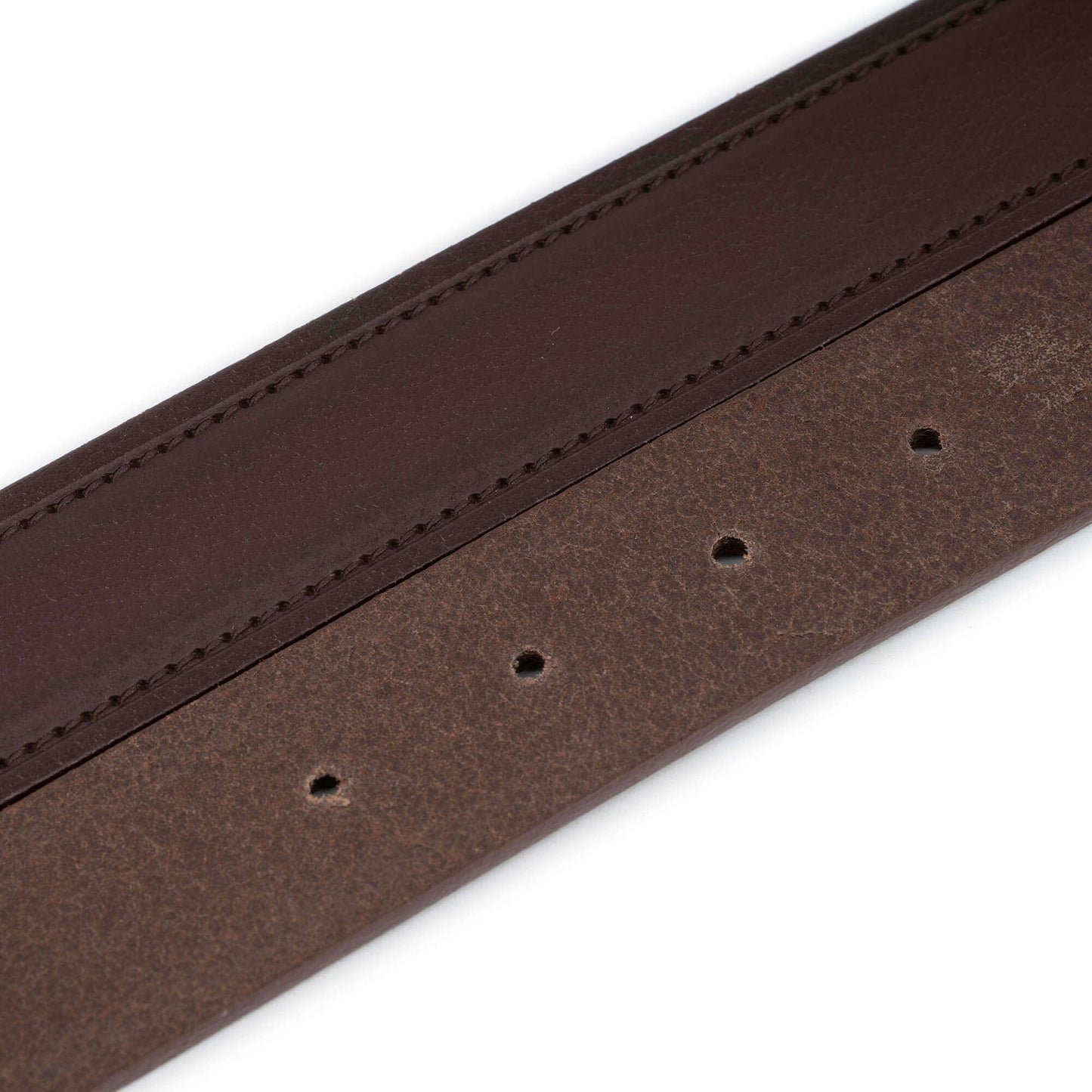 Dark Brown Leather Belt Strap Mens for Ferragamo Buckle Replacement