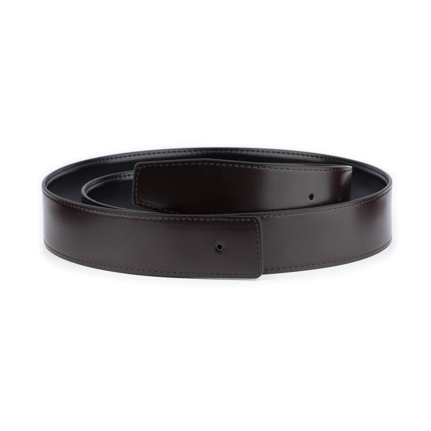 Mens Reversible Black Brown Belt Strap Vegan Leather For Ferragamo Buckle Replacement