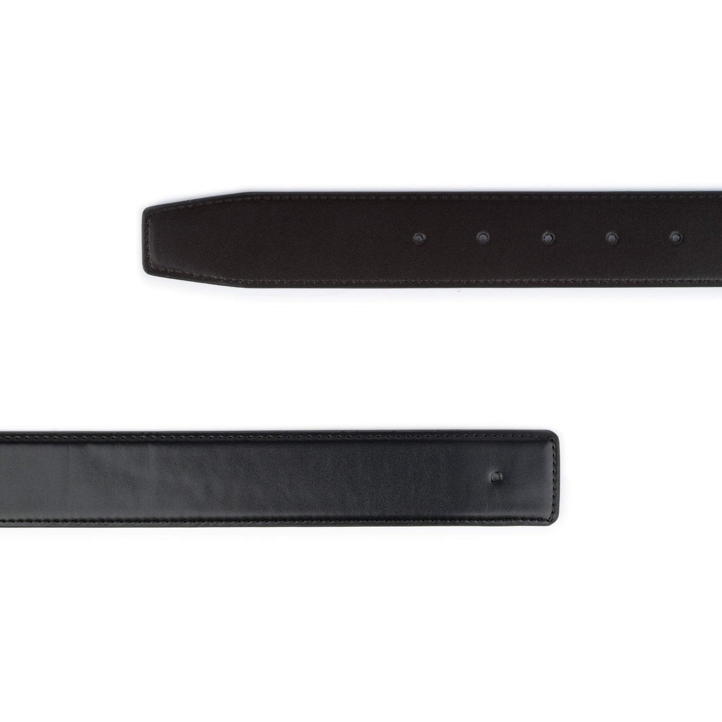 Mens Reversible Black Brown Belt Strap Vegan Leather For Montblanc Buckle Replacement