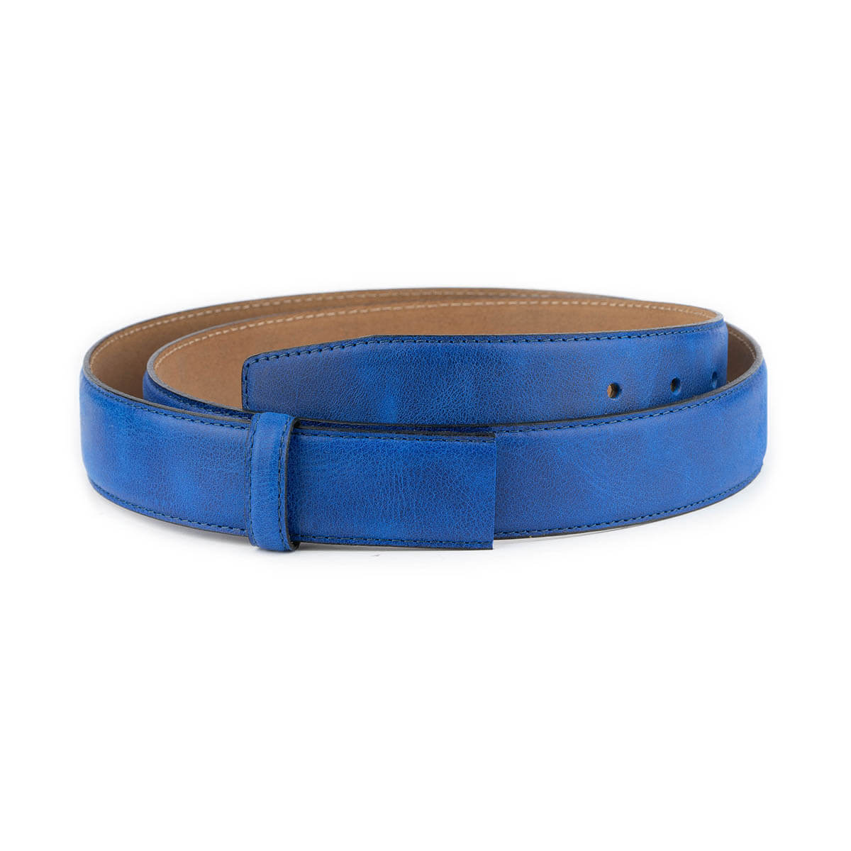 Royal Blue Leather Strap For Ferragamo Womens Belt Buckle Replacement