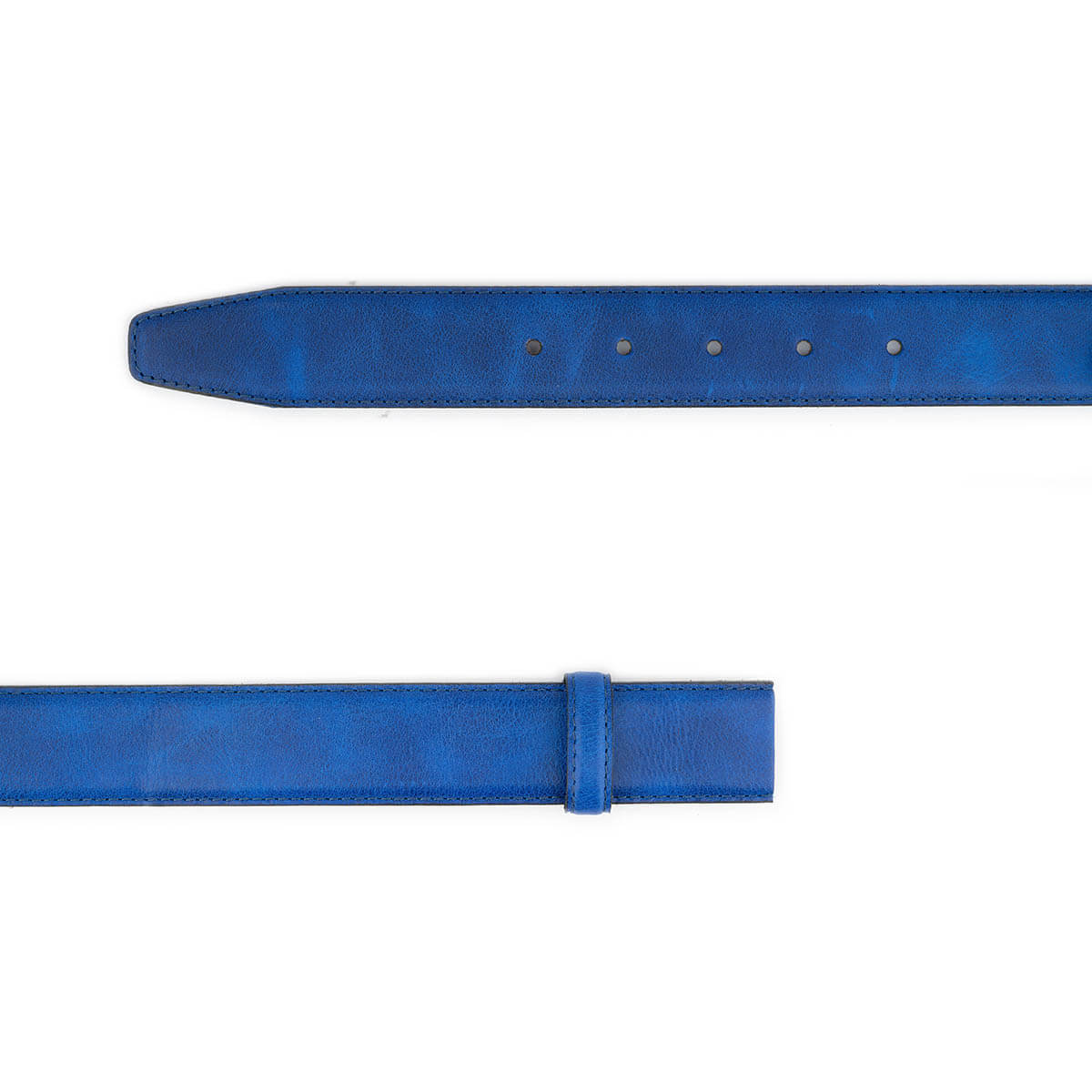 Royal Blue Leather Strap For Ferragamo Womens Belt Buckle Replacement