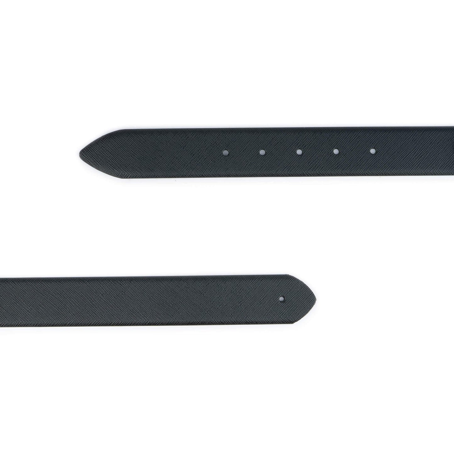 Mens Saffiano Leather Belt Strap Black For Dunhill Buckle Replacement