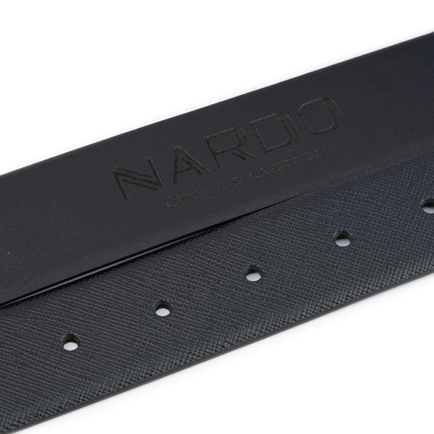 Mens Saffiano Leather Belt Strap Black For Dunhill Buckle Replacement