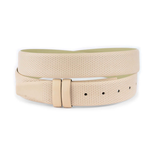 Sand Color Replacement Belt Strap For Dunhill Buckles Dot Leather