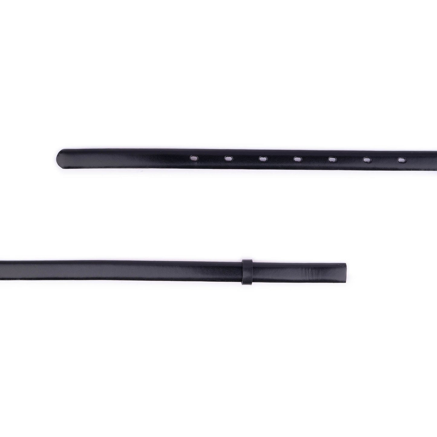 Black Skinny Leather Belt Strap For Montblanc Womens Buckle Replacement