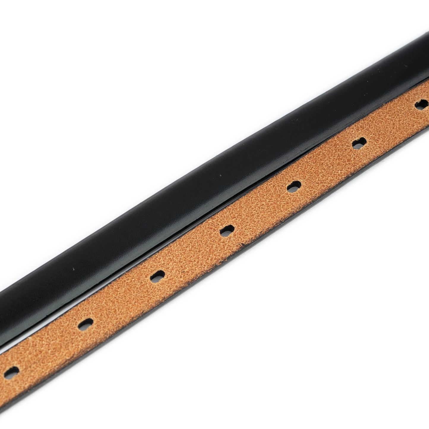 Black Skinny Leather Belt Strap For Montblanc Womens Buckle Replacement