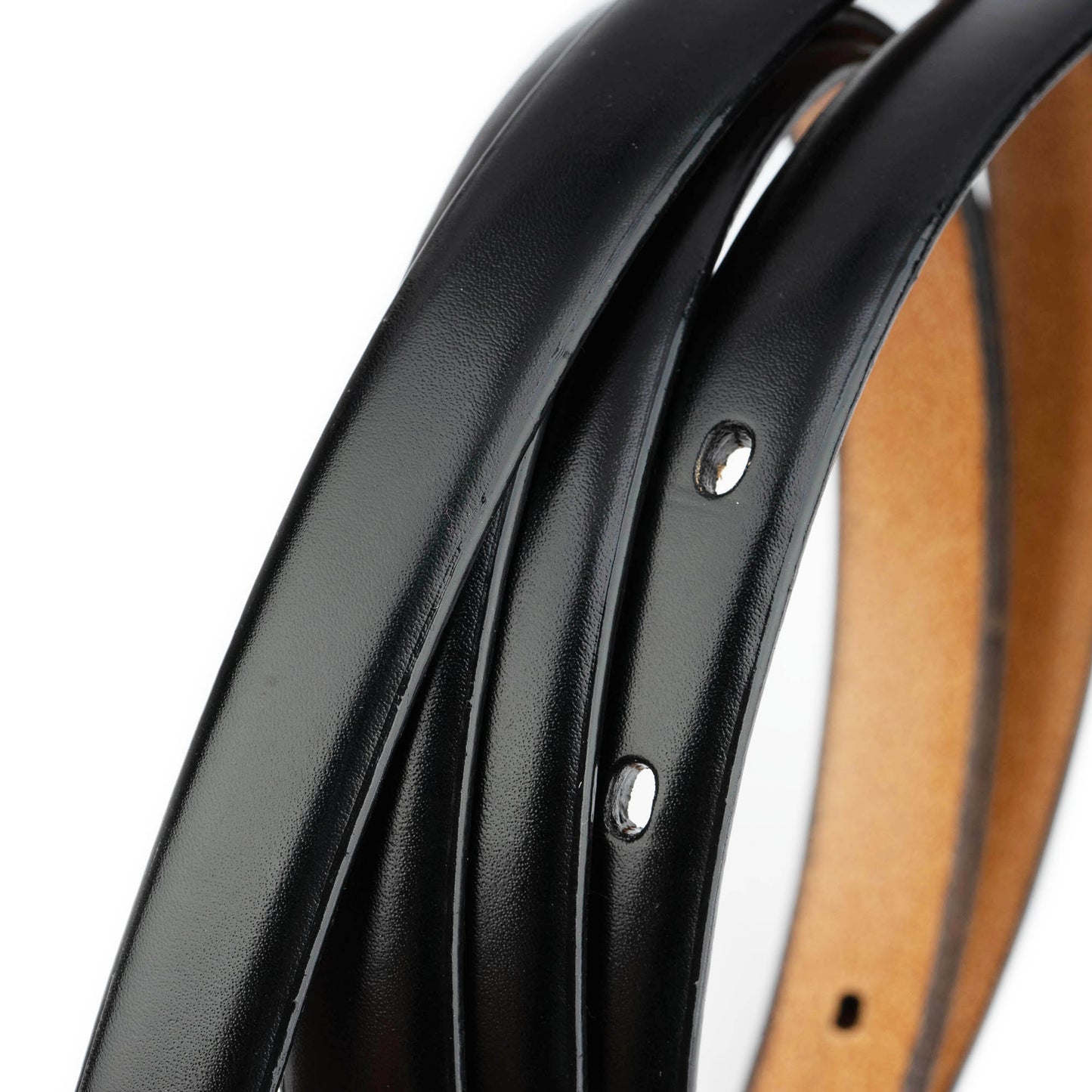 Black Skinny Leather Belt Strap For Montblanc Womens Buckle Replacement