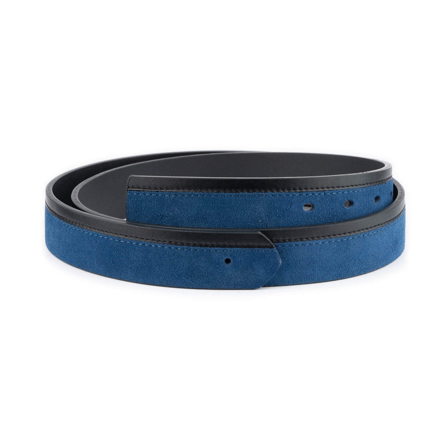 Mens Stylish Blue Suede Leather Belt Strap For Ferragamo Buckle Replacement