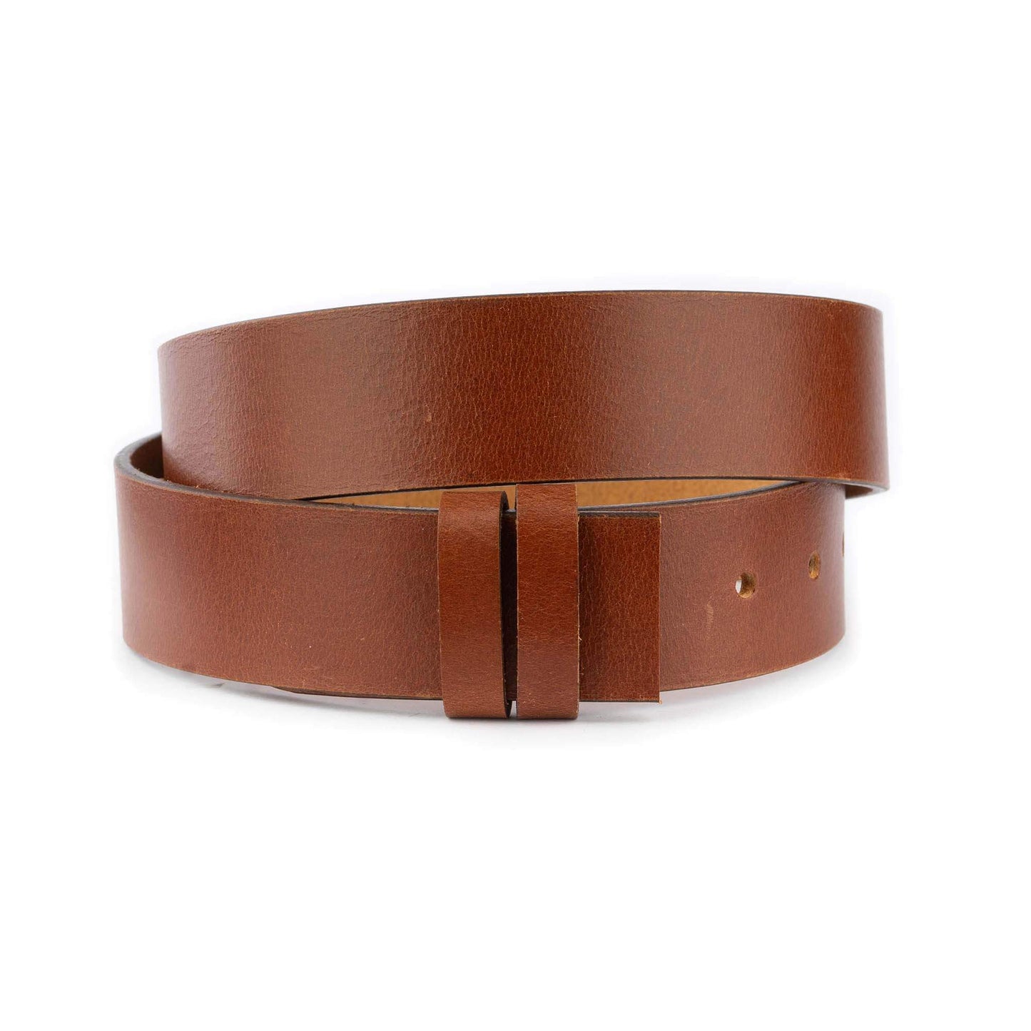 Tan Belt Straps For Cartier Without Buckle 3.8 Cm Real Leather