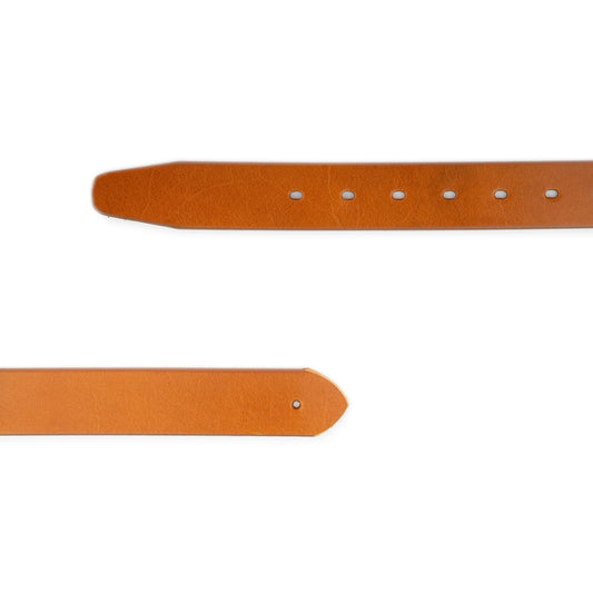 Tan Brown Belt Strap For Ferragamo Buckles Pre Made Hole Thick 3.5 Cm