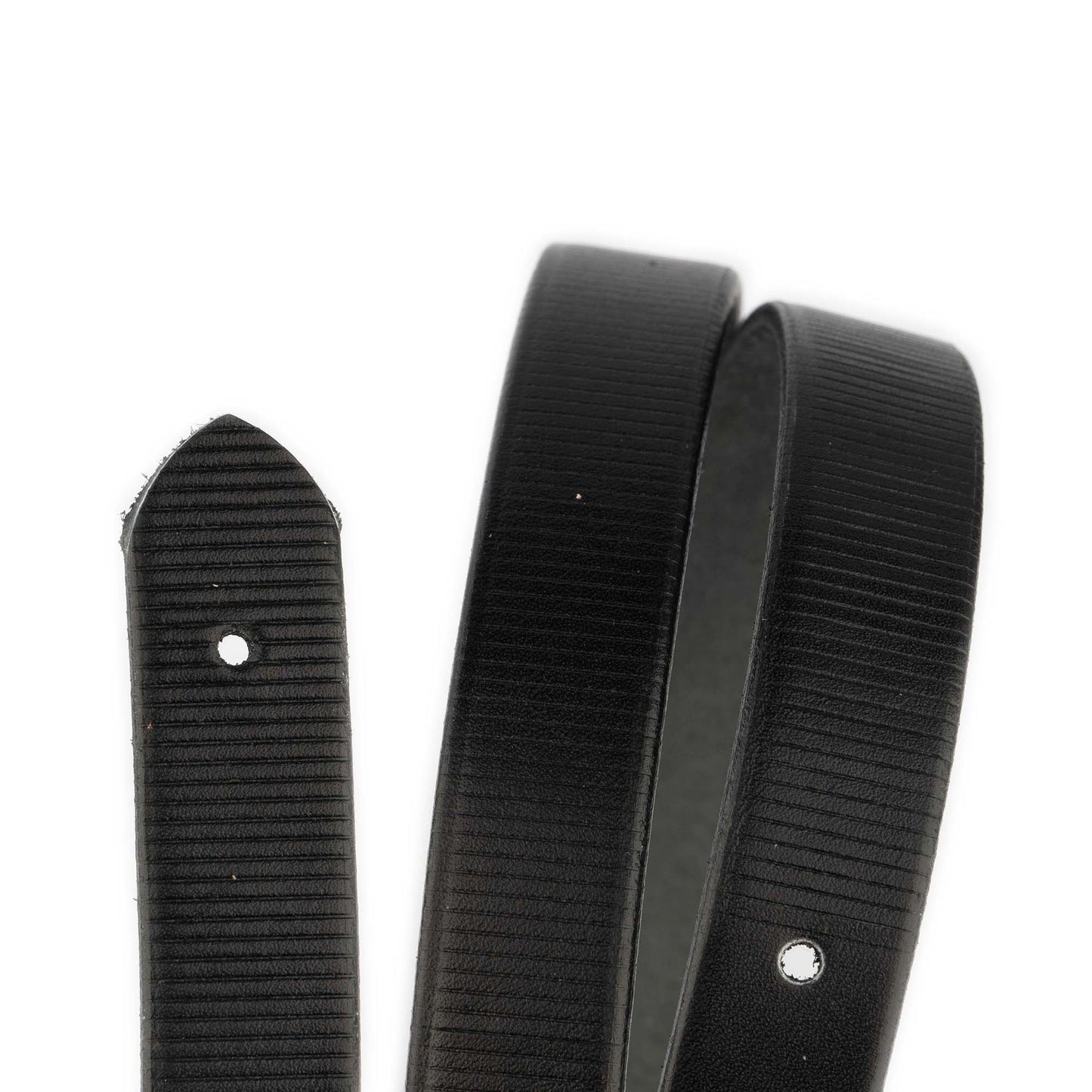 Thin Leather Strap For Belt For Ferragamo Buckles With Vertical Lines 2.0 Cm