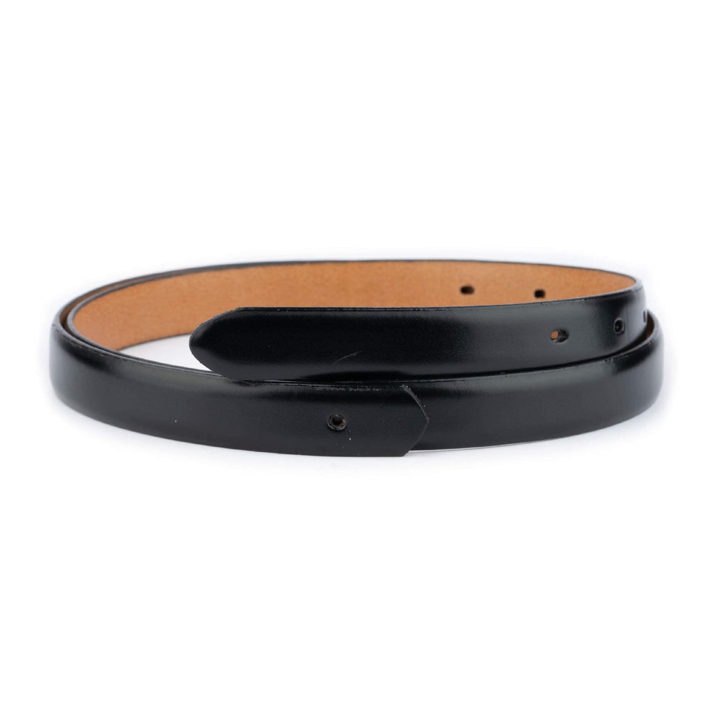 Womens Black Leather Thin Belt Strap For Ferragamo Buckle Replacement