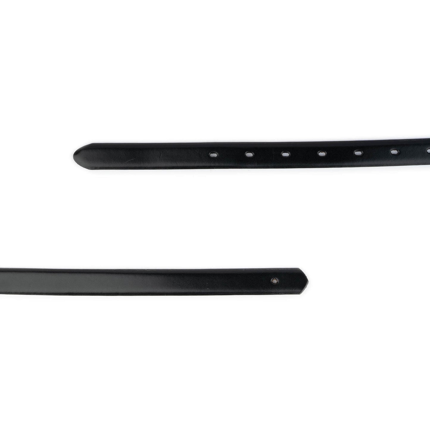 Womens Black Leather Thin Belt Strap For Ferragamo Buckle Replacement