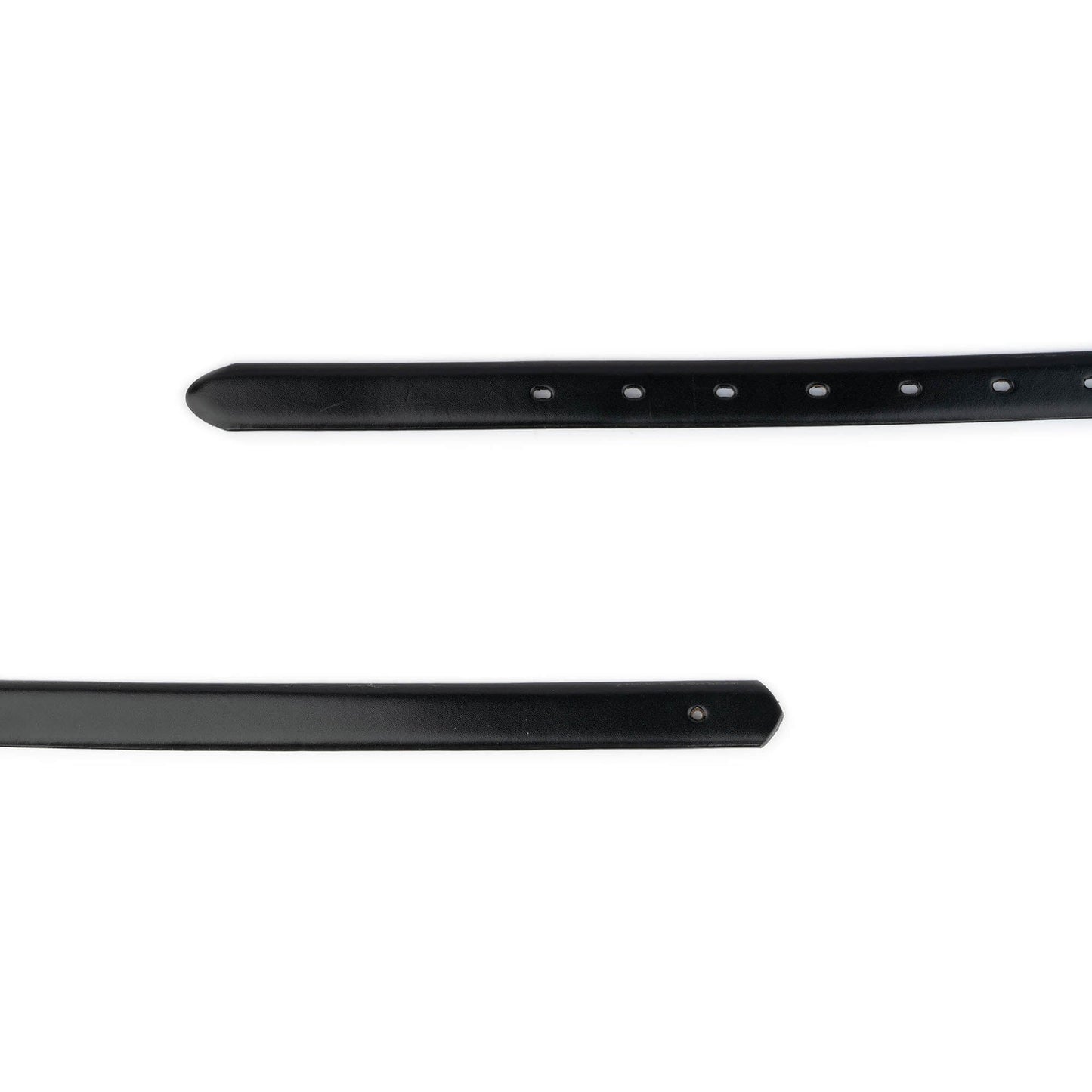 Womens Black Leather Thin Belt Strap For Montblanc Buckle Replacement