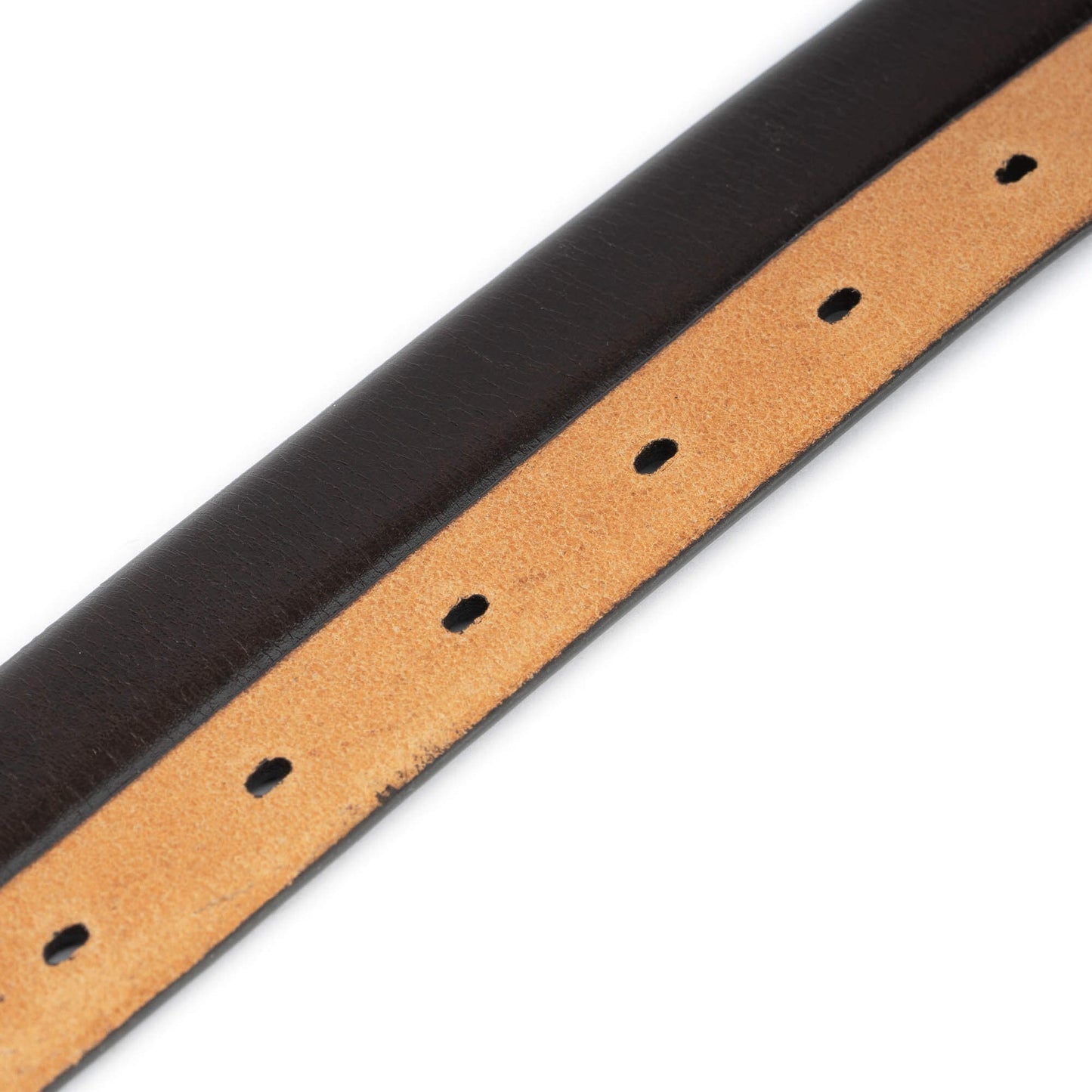 Womens Thin Dark Brown Leather Belt Strap For Montblanc Buckle Replacement