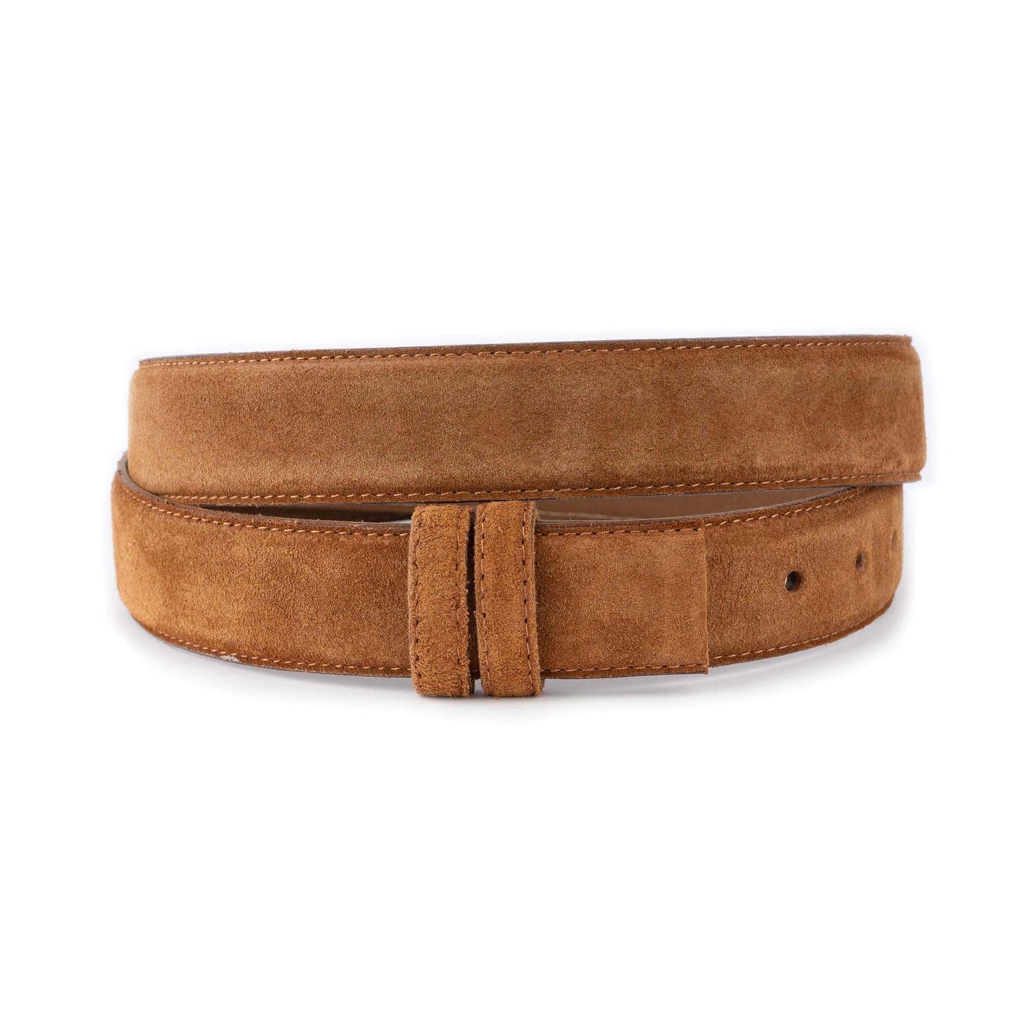 Tobacco Suede Belt Strap For Cartier Buckles Replacement Leather