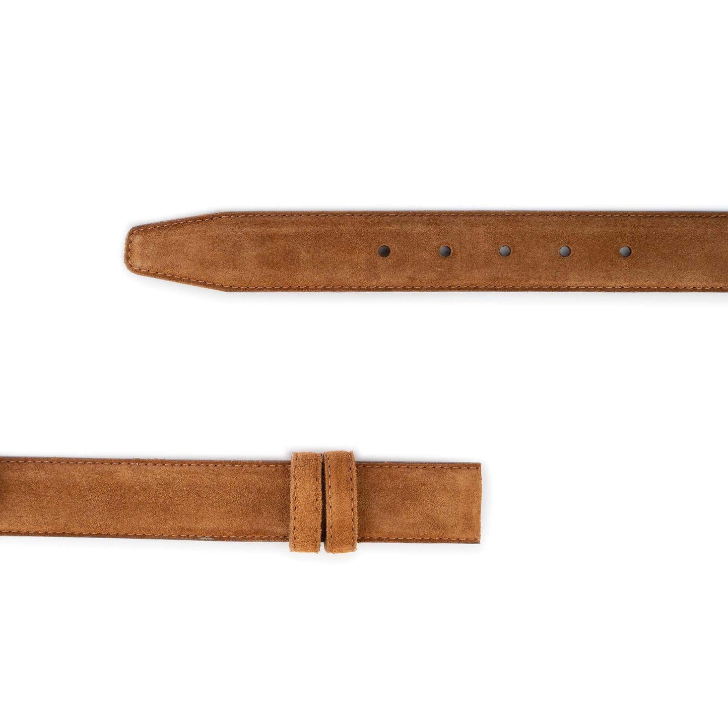 Tobacco Suede Belt Strap For Cartier Buckles Replacement Leather