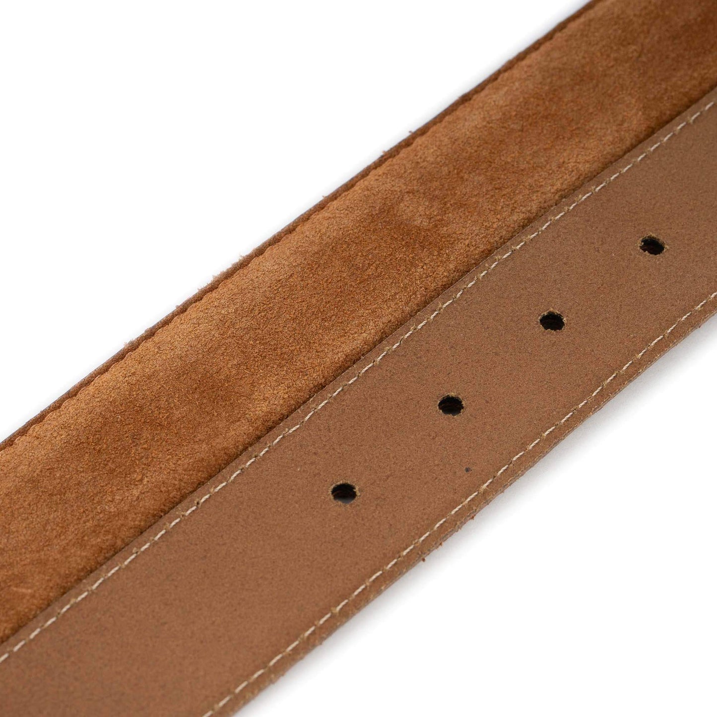 Tobacco Suede Belt Strap For Cartier Buckles Replacement Leather