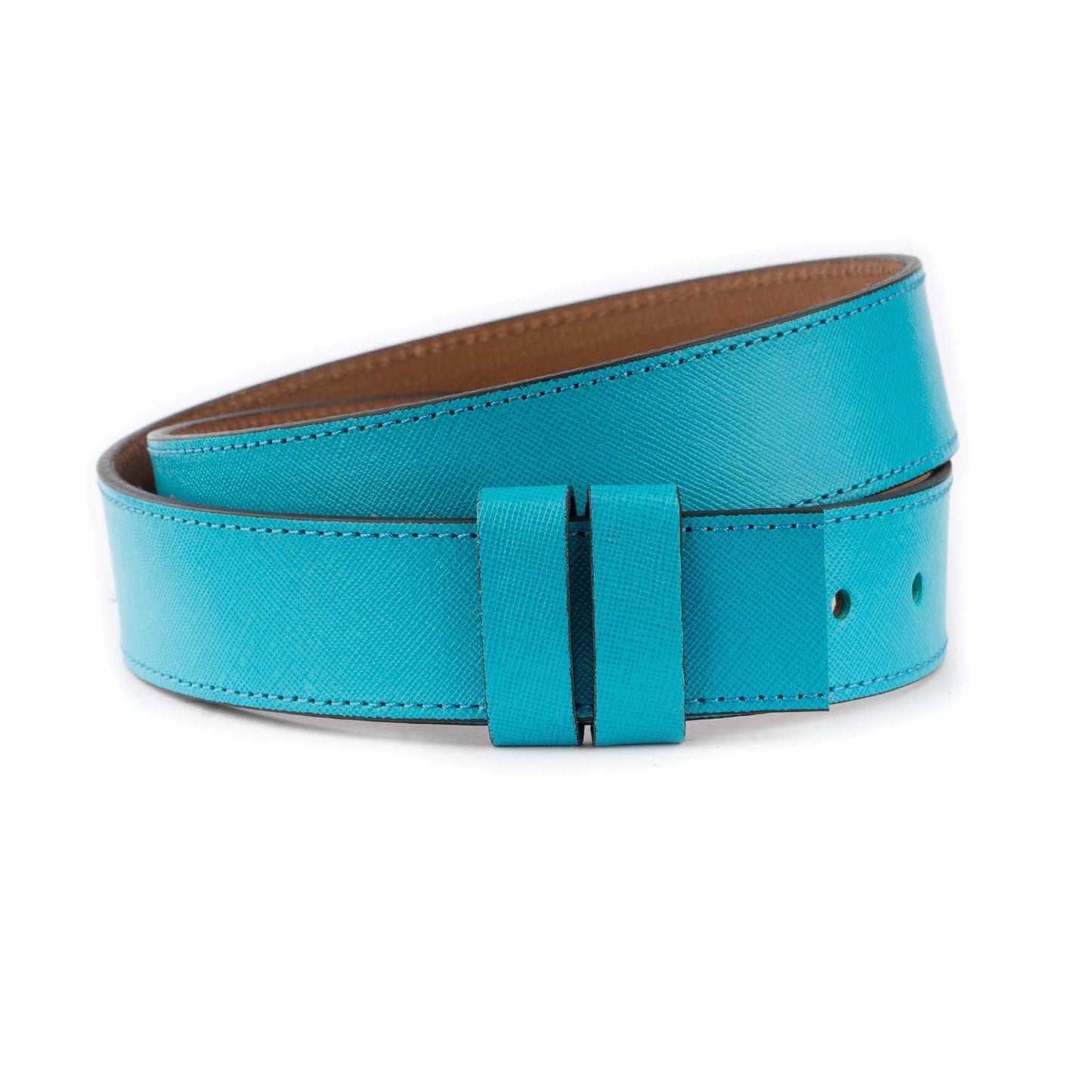 Turquoise Saffiano Belt Strap For Dunhill Designer Buckles Top Quality