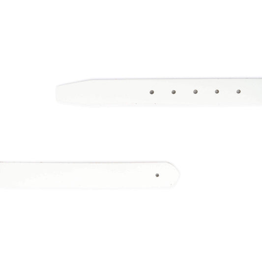 White Belt Leather Strap For Cartier Buckles Replacement