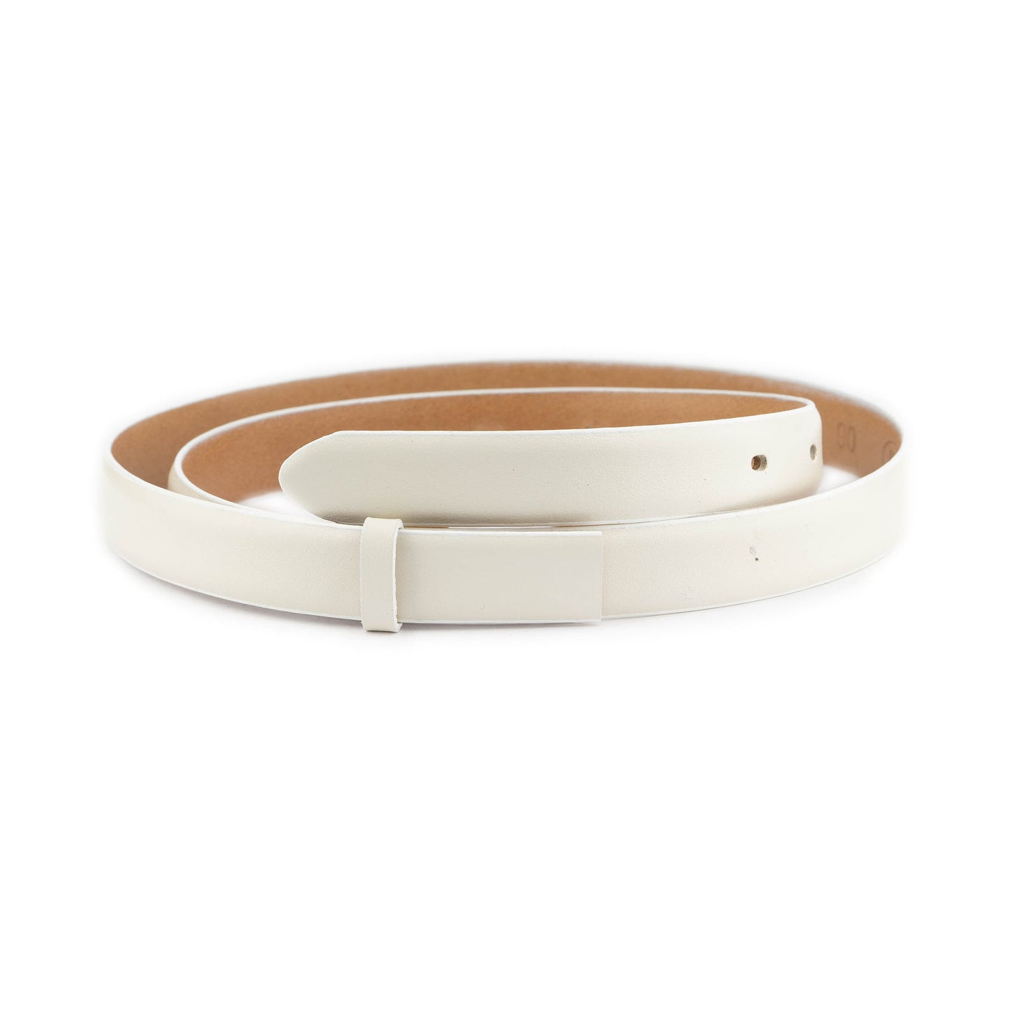 White Belt Leather Strap Replacement 2.0 Cm For Cartier Buckles