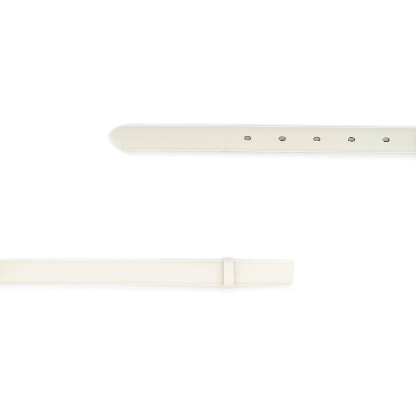 White Belt Leather Strap Replacement 2.0 Cm For Ferragamo Buckles