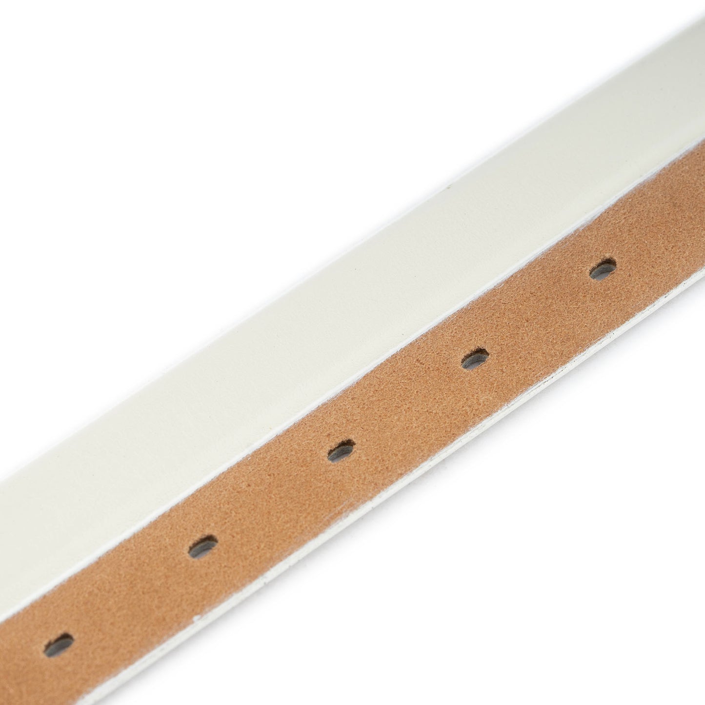 White Belt Leather Strap Replacement 2.0 Cm For Ferragamo Buckles