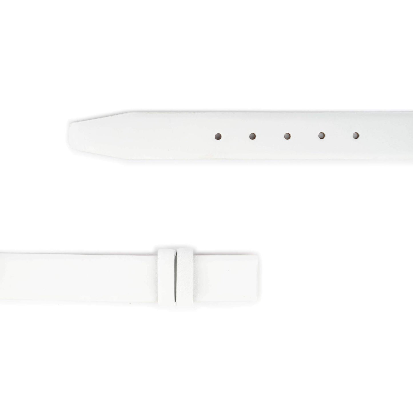 White Belt Strap For Montblanc Buckles Replacement Genuine Leather 1 3/8 Inch