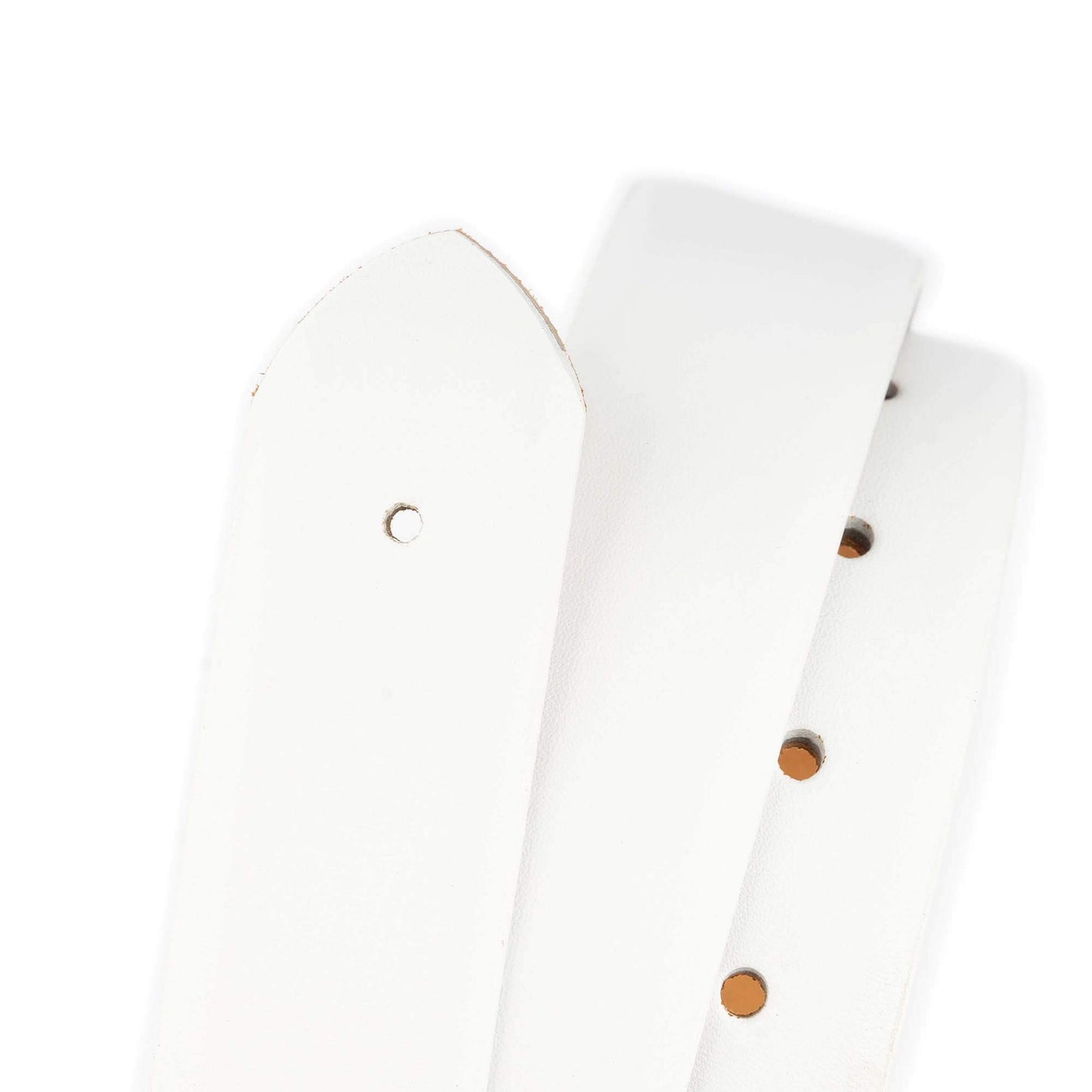 White Belt Strap For Montblanc Buckles Replacement Genuine Leather 1 3/8 Inch