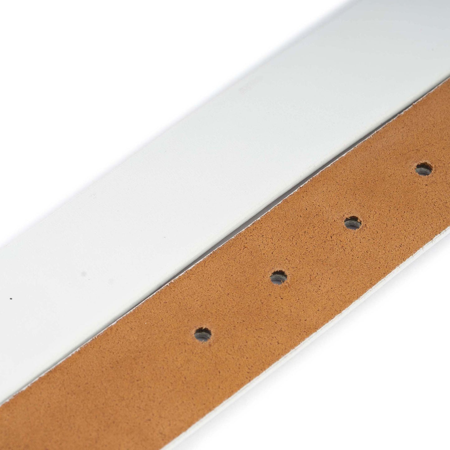 White Belt Strap For Montblanc Buckles Replacement Genuine Leather 1 3/8 Inch