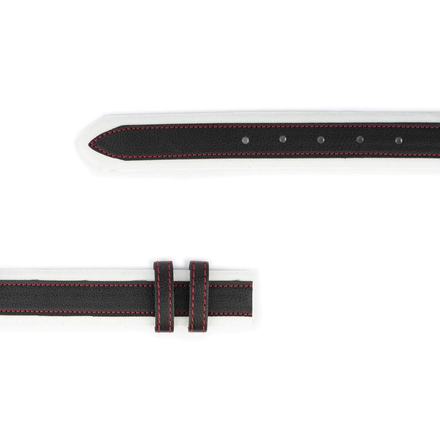 White Men Belt Strap For Ferragamo Buckles With Black Strip 3.8 Cm