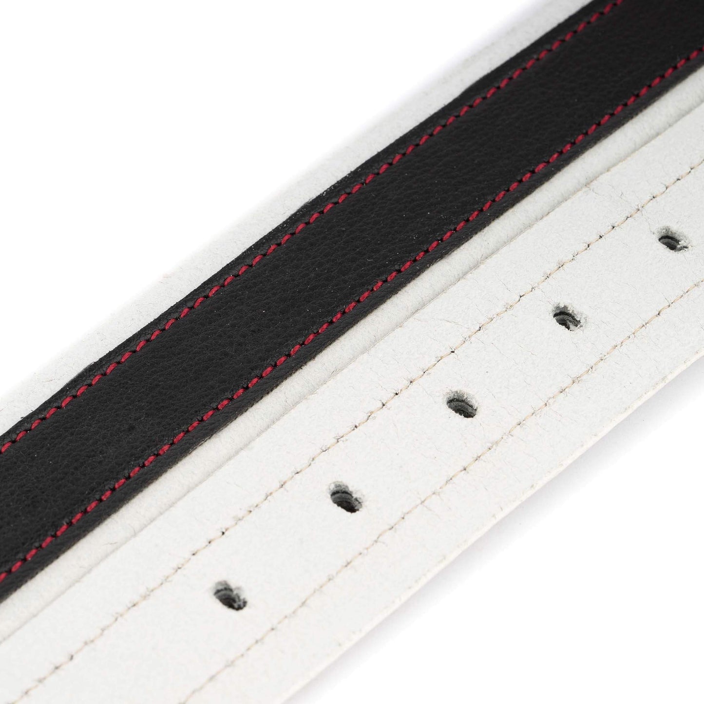 White Men Belt Strap For Ferragamo Buckles With Black Strip 3.8 Cm