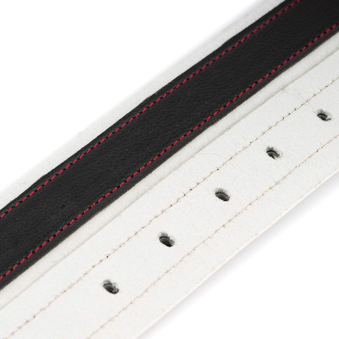 White Men Belt Strap For Cartier Buckles With Black Strip 3.8 Cm