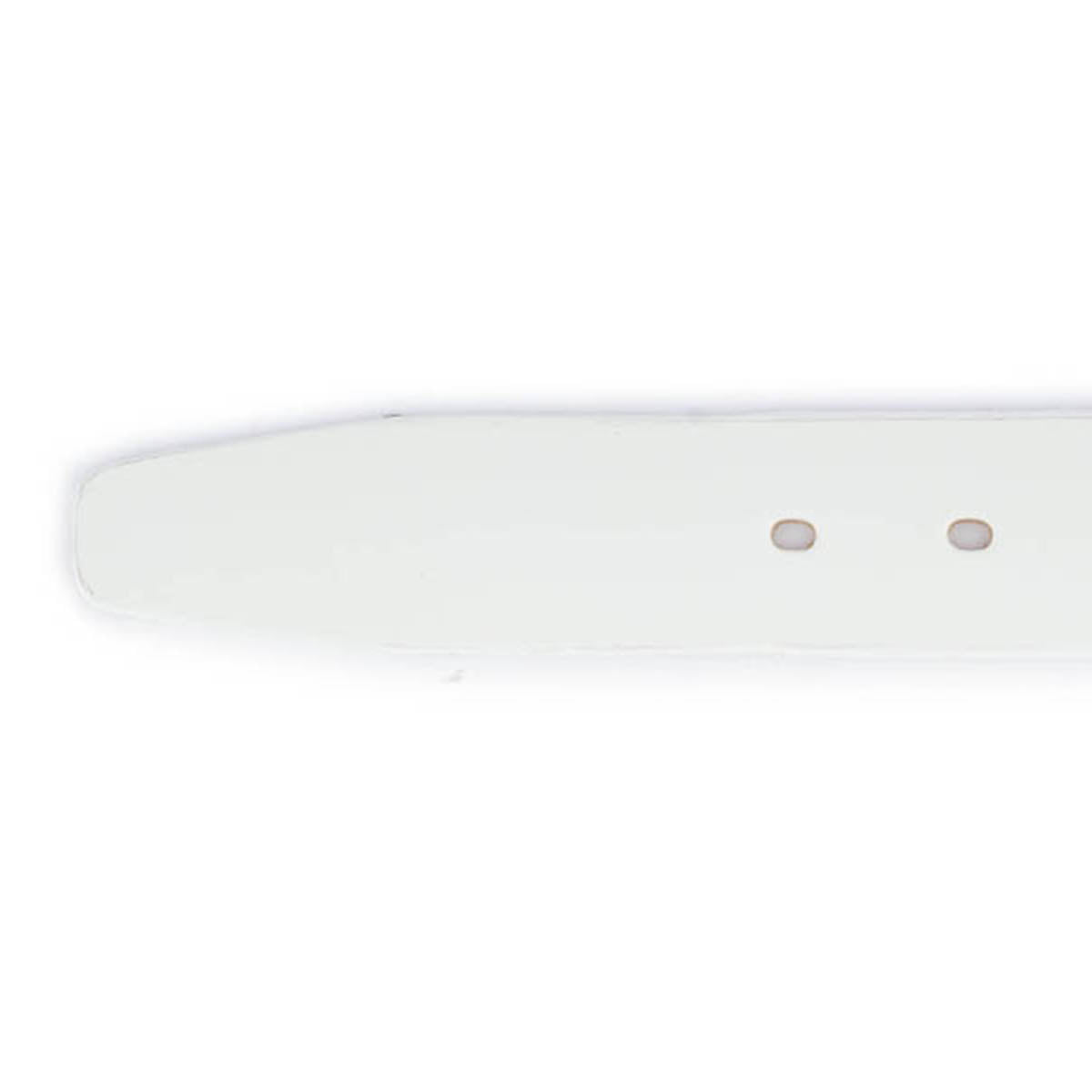 Womens White Belt Strap Leather With Pre-made Hole For Montblanc Buckle Replacement