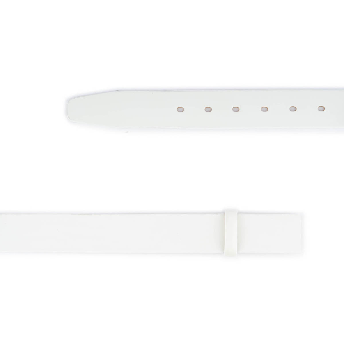 White Leather Belt Strap For Ferragamo Buckle Replacement