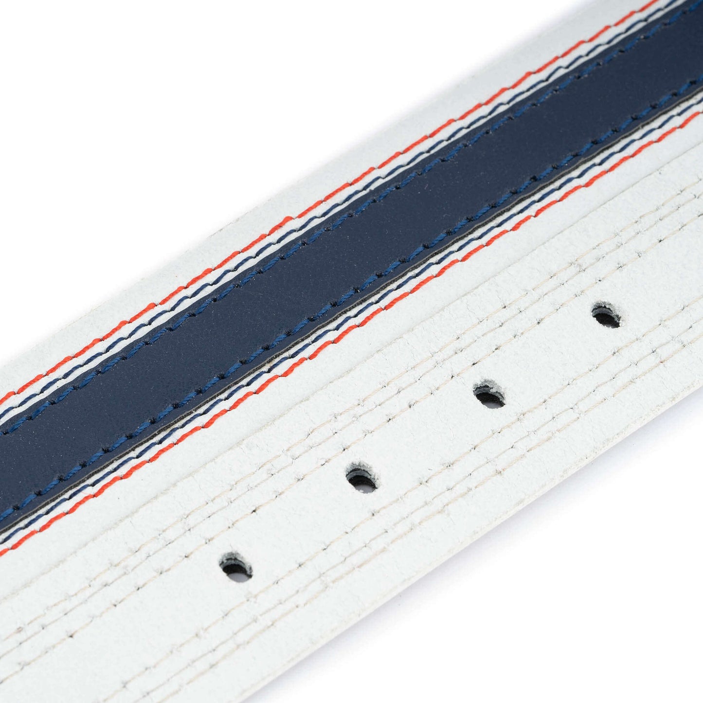 Mens White Blue Belt Strap Leather For Ferragamo Buckle Replacement
