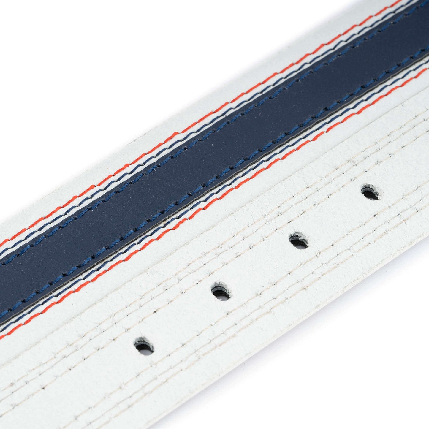 Mens White Blue Belt Strap Leather For Montblanc Buckle Replacement