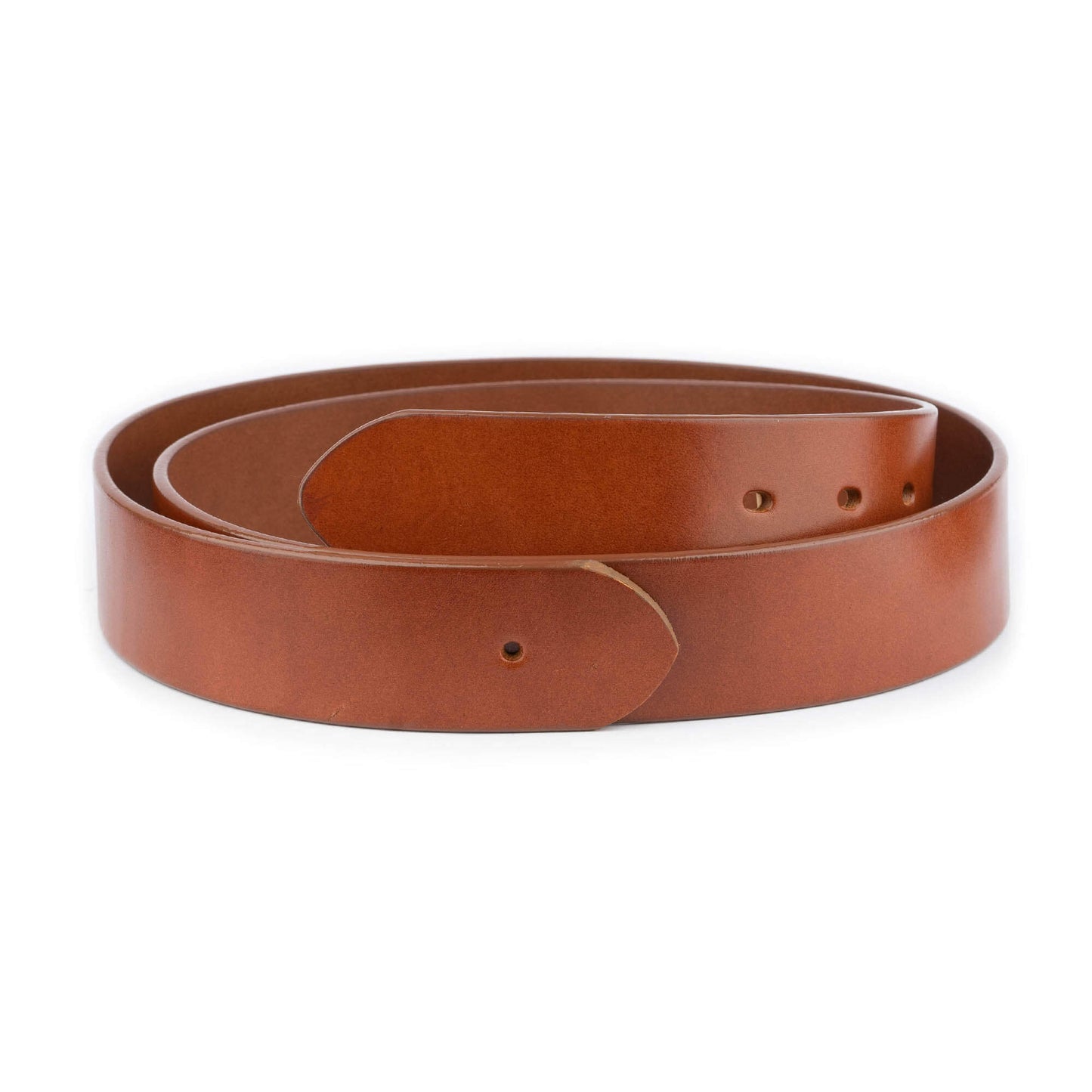 Mens Wide Thick Brown Cognac Leather Belt Strap For Cartier Buckle Replacement