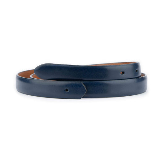 Womens Navy Blue Belt Strap Leather For Cartier Buckle Replacement