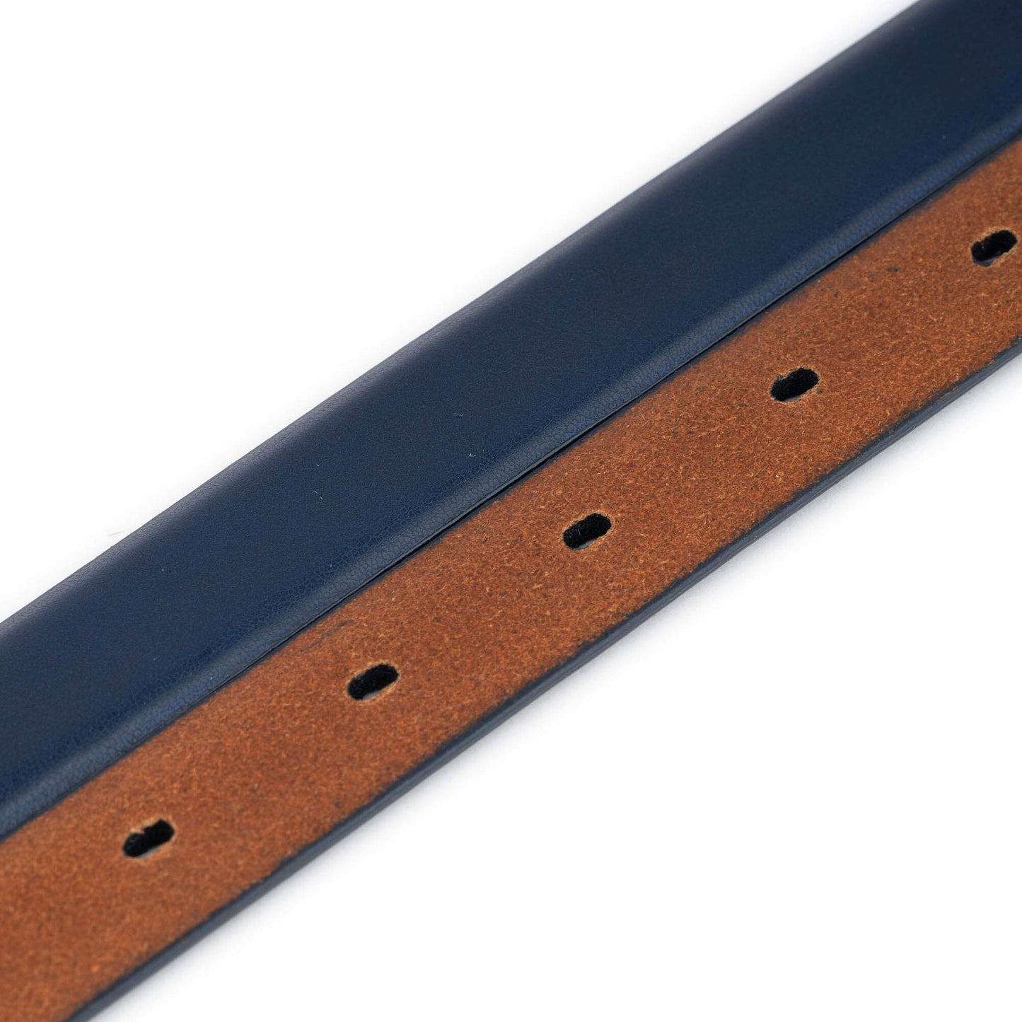 Womens Navy Blue Belt Strap Leather For Cartier Buckle Replacement