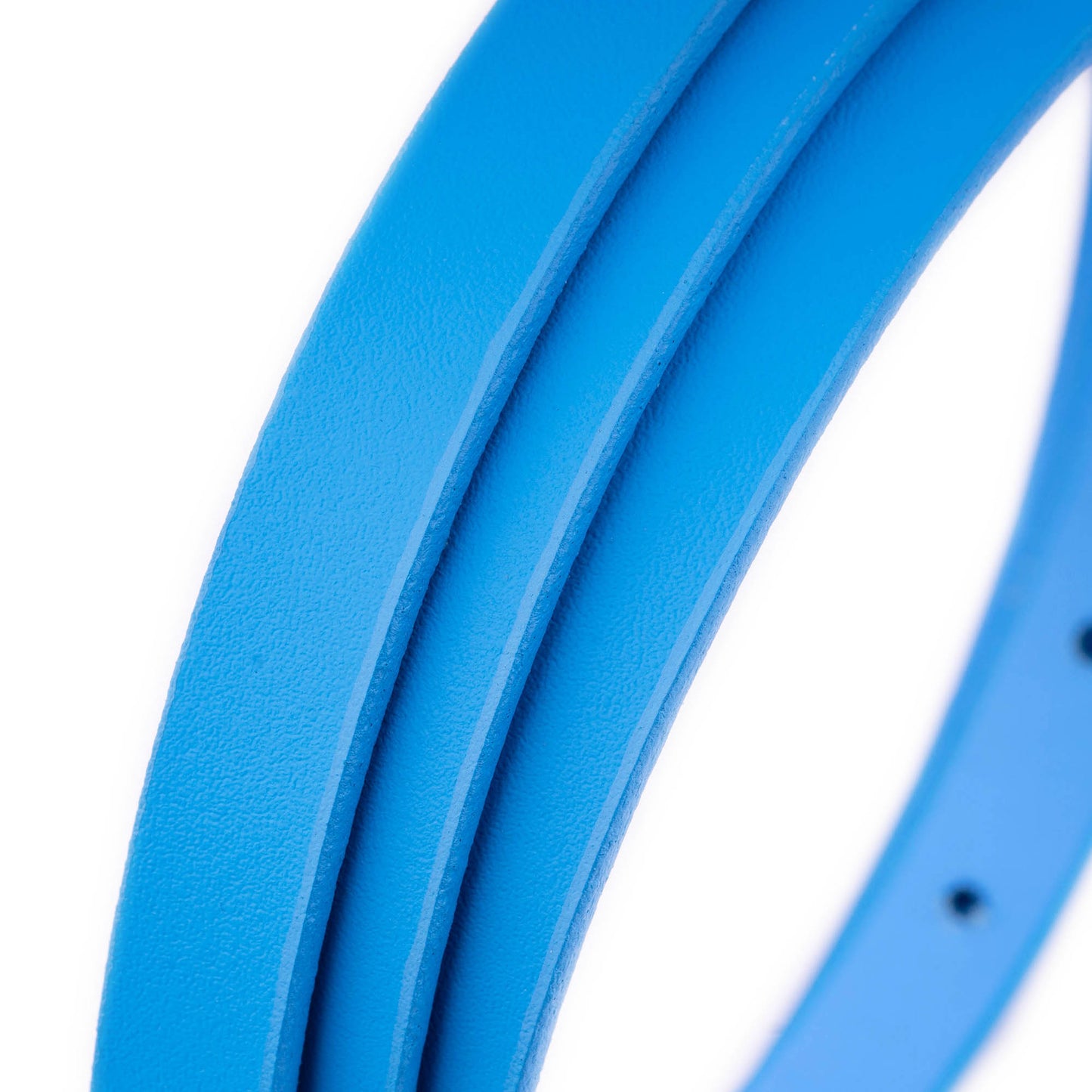 1.5 cm Azure Blue Belt Strap Replacement For Ferragamo Buckles Womens Real Leather