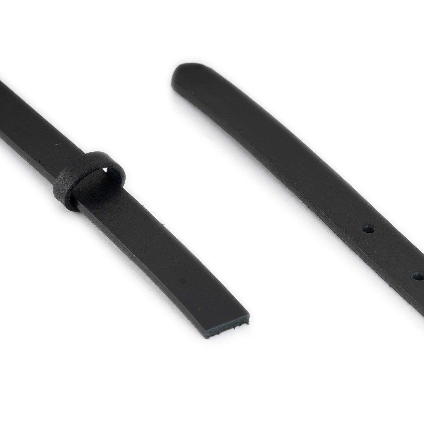 1.5 cm Black Full Grain Leather Strap For Loewe Buckles Womens Replacement