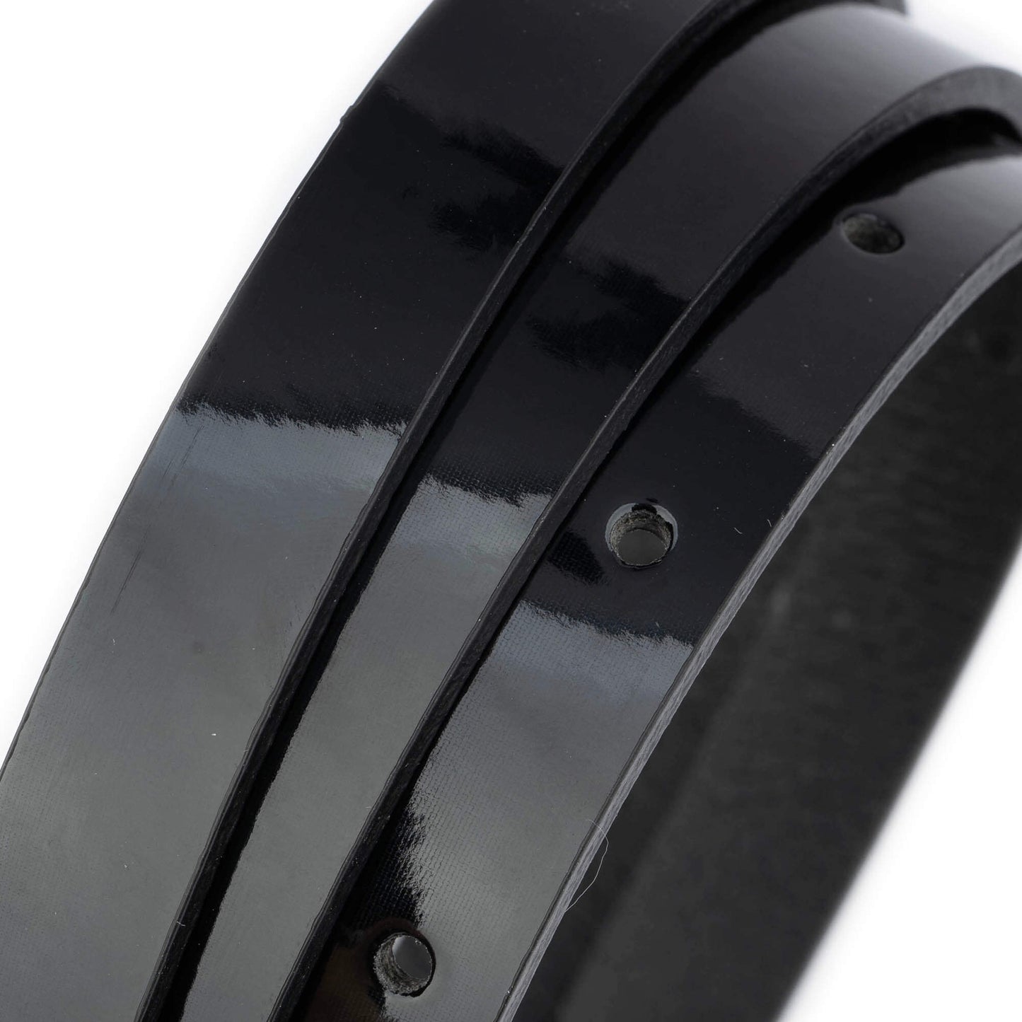 1.5 cm Black Patent Leather Strap For Loewe Buckles Womens Replacement