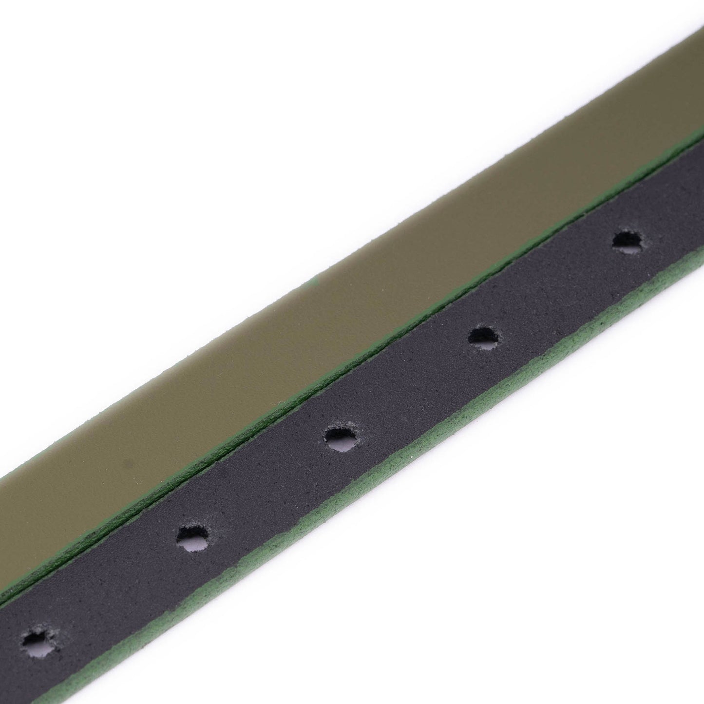 1.5 cm Olive Green Leather Belt Strap For Ferragamo Buckles Womens Replacement