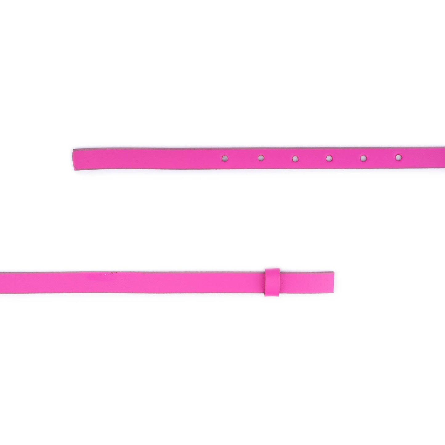 1.5 cm Fuchsia Leather Belt Strap For YSL Buckles Womens Replacement