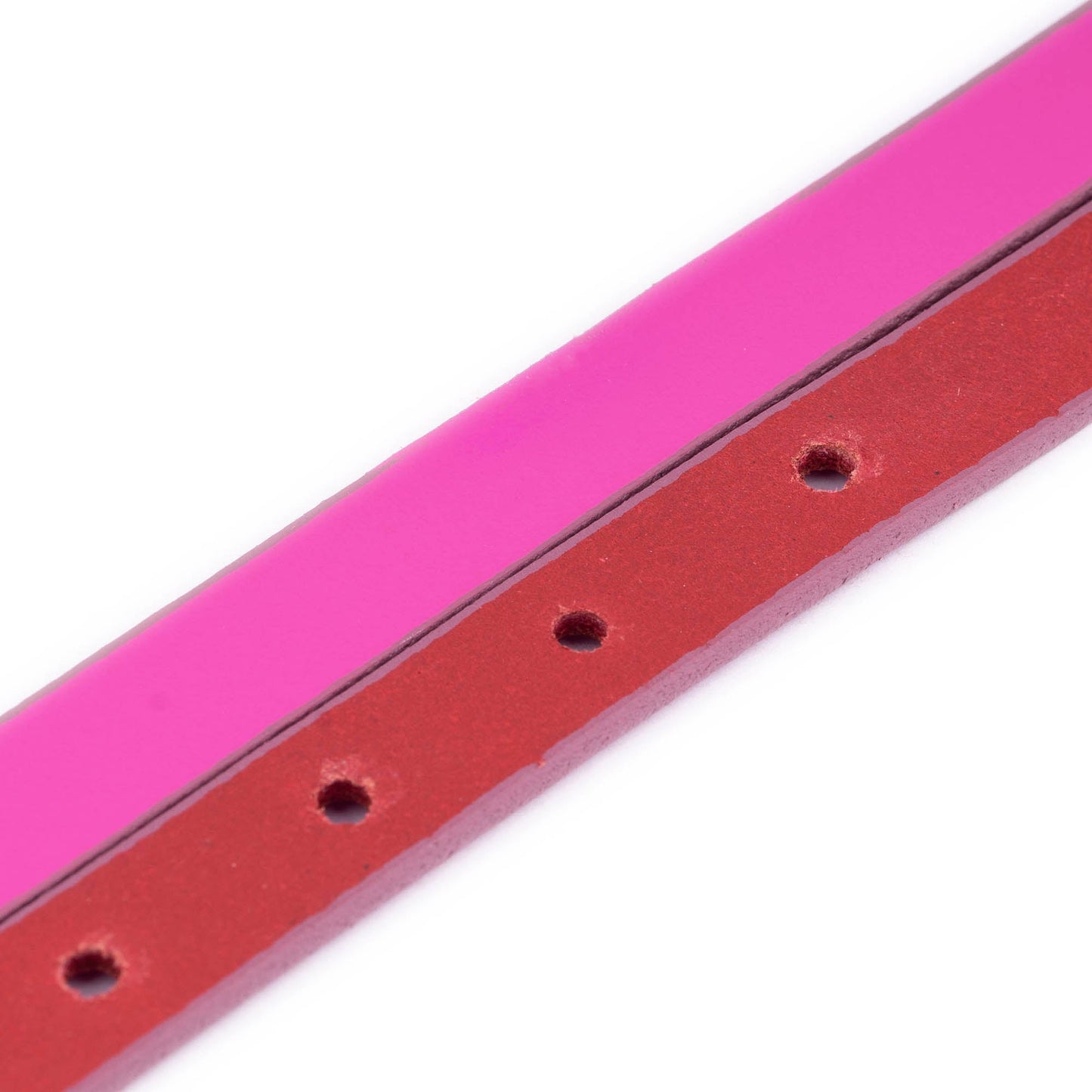 1.5 cm Fuchsia Leather Belt Strap For Loewe Buckles Womens Replacement