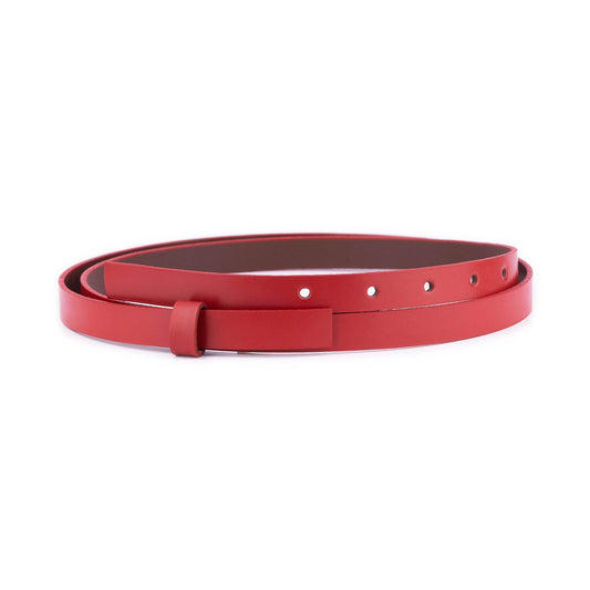 1.5 cm Red Belt Strap For Loewe Buckles Womens Replacement Real Leather